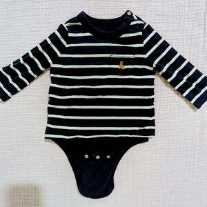 GAP Striped Navy and White Bodysuit